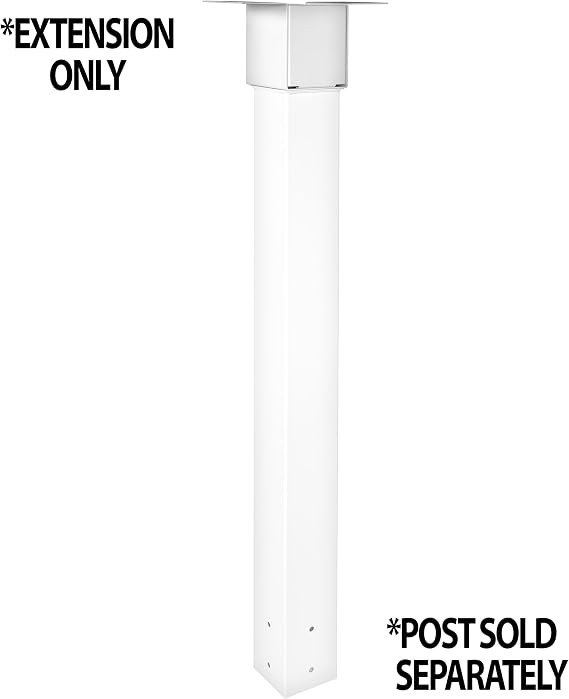 Mail Boss 6 Inch Mailbox Post Height Extension | Raises mailbox to USPS curb height, fixes posts set too low, universal hole pattern fits wood posts and other brands.