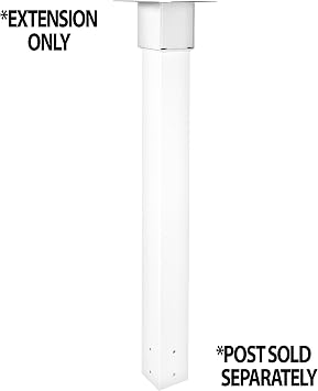 Mail Boss 6 Inch Mailbox Post Height Extension | Raises mailbox to USPS curb height, fixes posts set too low, universal hole pattern fits wood posts and other brands.