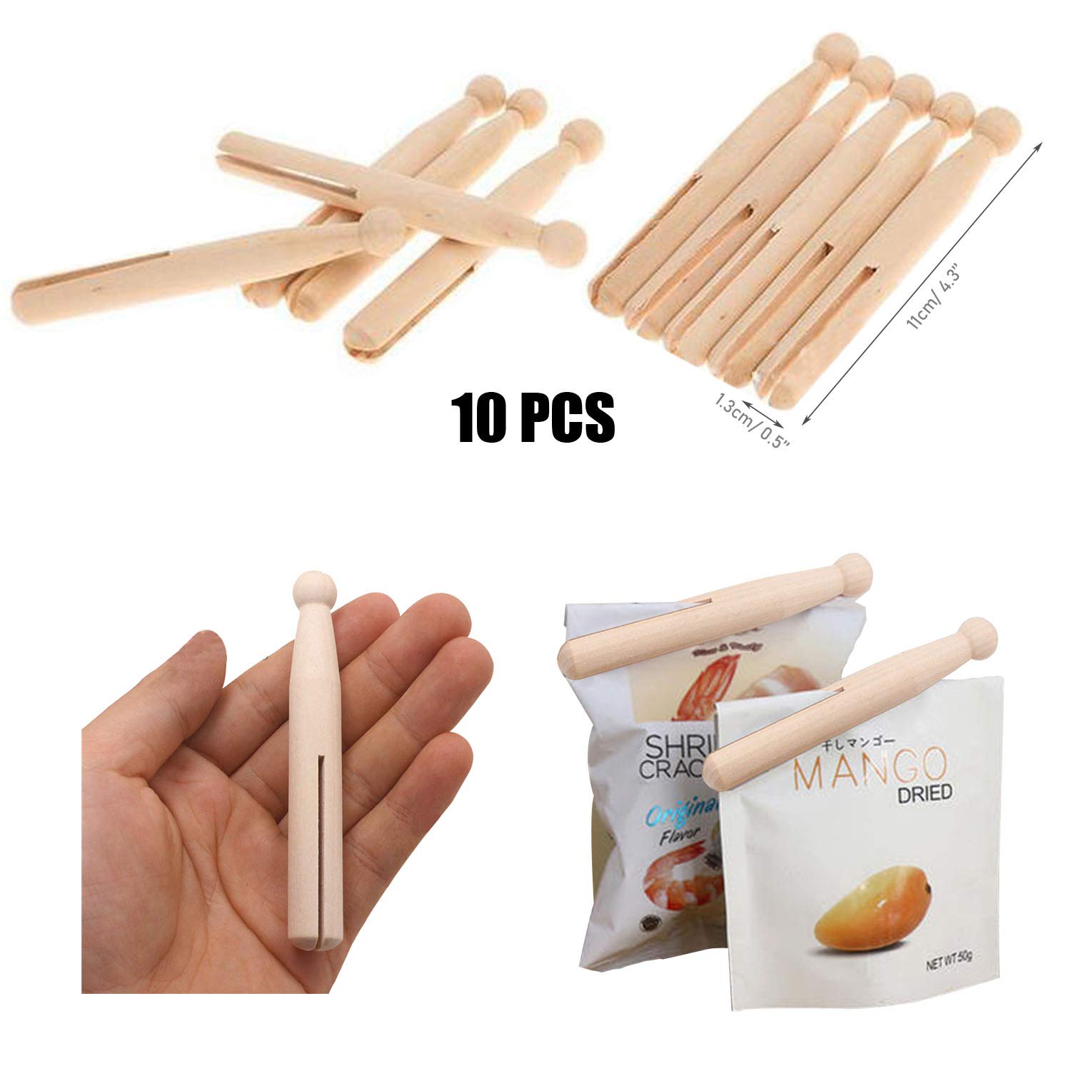 Woohome Bambole di Legno Peg 71 Pz, Bambola di Legno per Creazioni Artistiche e Painted, 8 Stile