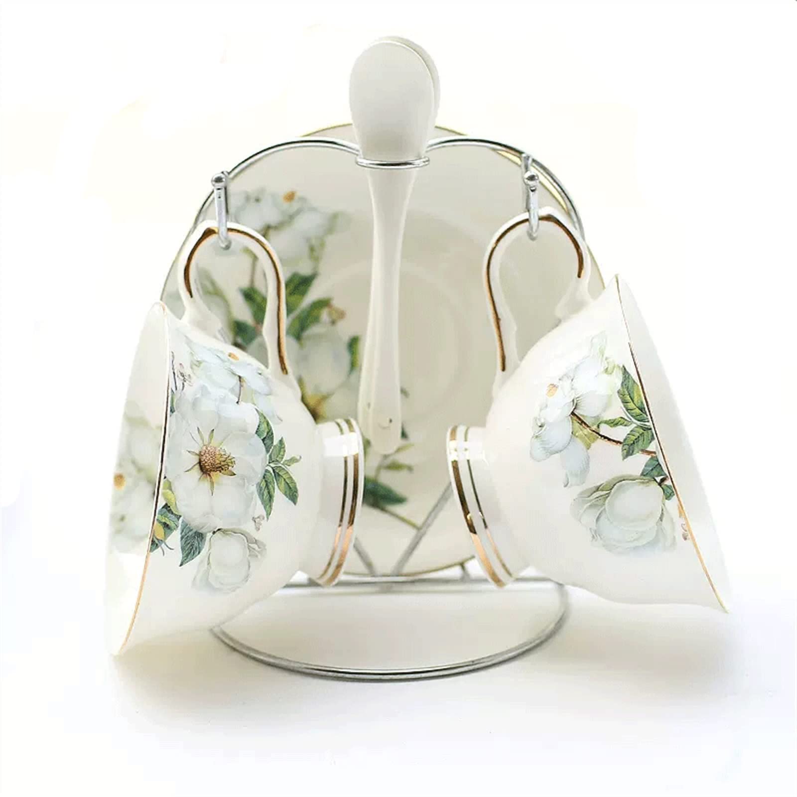 Domowy wykwintny zestaw filiżanek do kawy porcelana kostna popołudniowa herbata domowa ceramiczna dekoracja