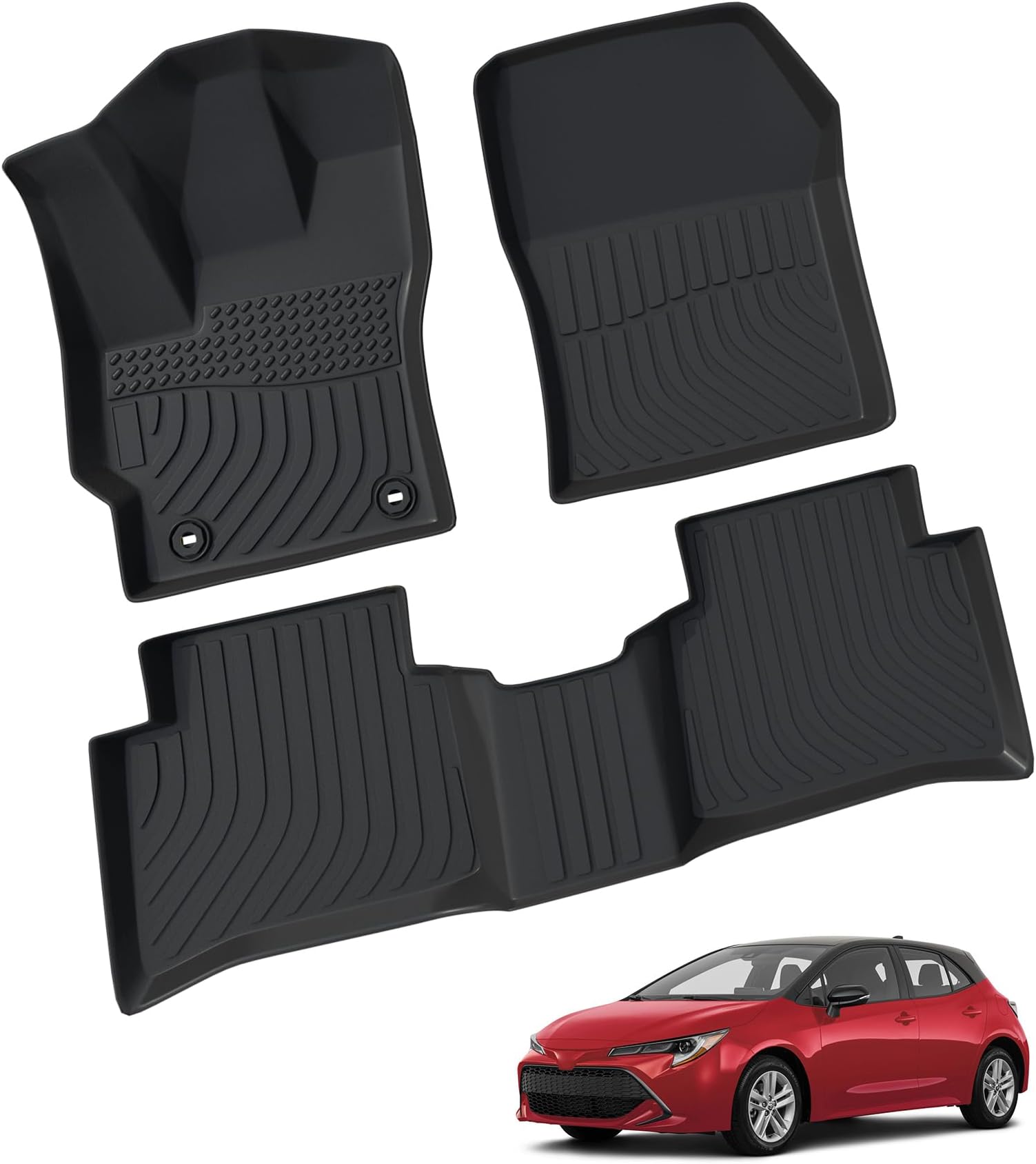 Amazon.com: Landrol Car Floor Mats Liners Replacement for Toyota ...