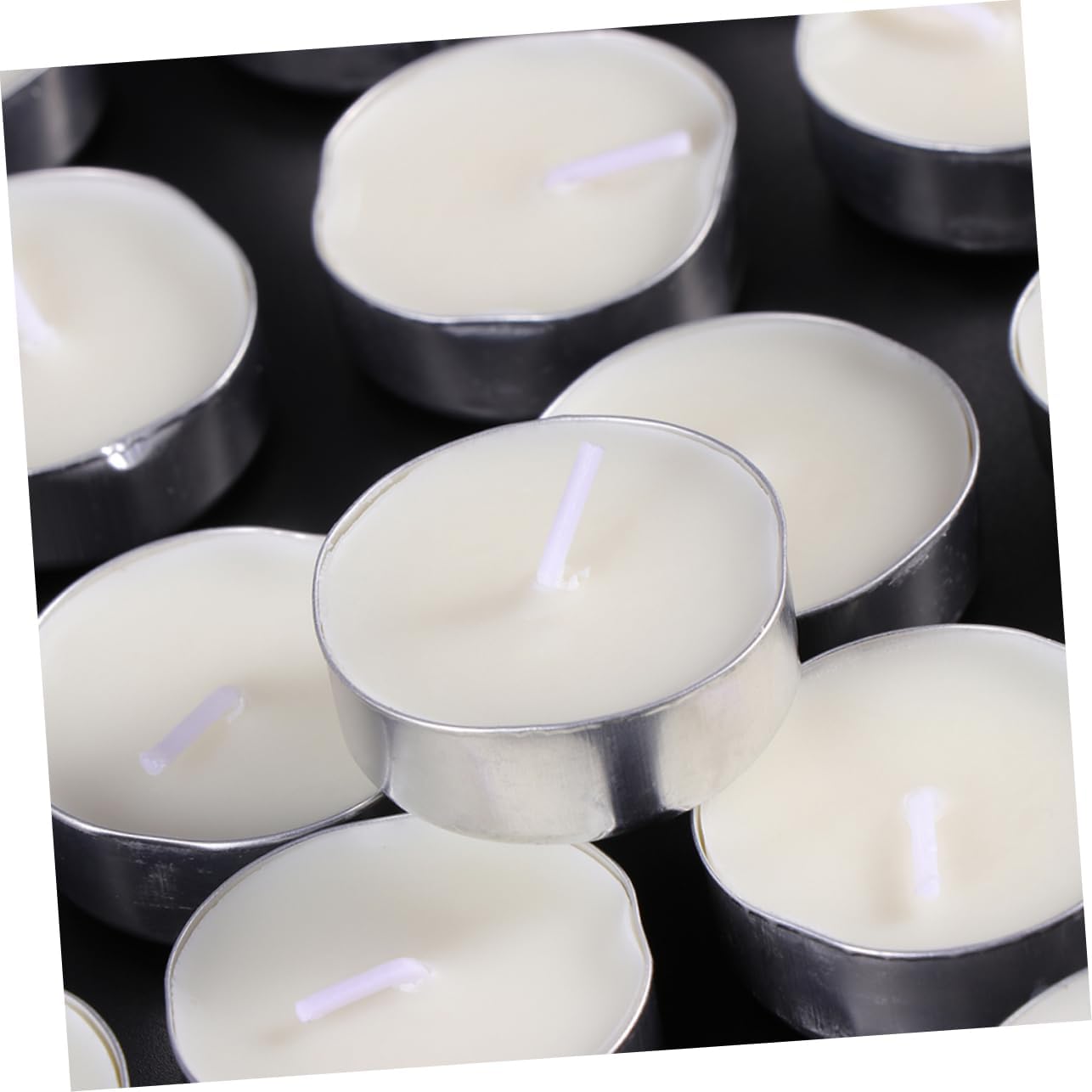 Tea Lights 10pcs White Paraffin Candle Lights, Ambient Xmas