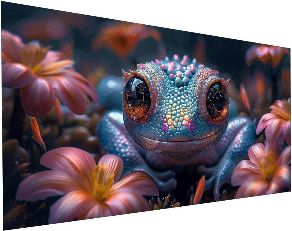 Peinture Diamant Fleur pour Décoration Maison | Kit Grand Format 40x80 cm