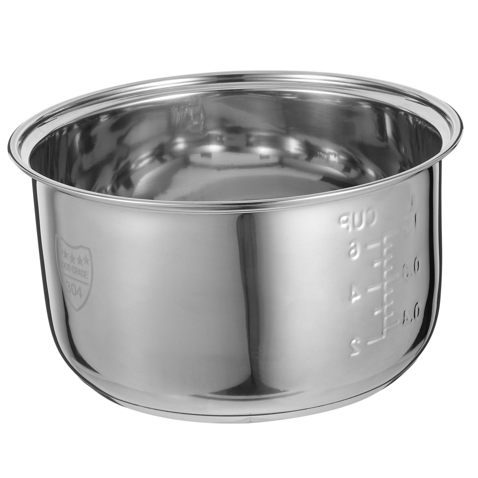Cuiseur à Riz INOX Revêtement Antiadhésif en Acier Inoxydable, Casserole Intérieure de 3 litres Facile à Nettoyer pour Usage Domestique et Bureau