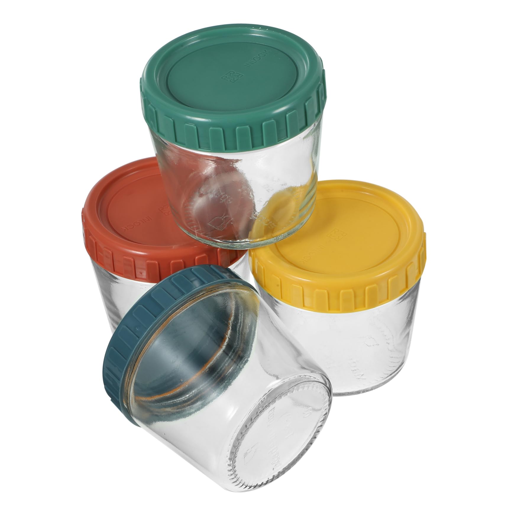 Cabilock 4piezas Frasco de Vidrio Sellado Recipientes de Vidrio Botes de Cocina para Almacenamiento de Azúcar y Té de Tarros Tapa Hermética para Cocina y Despensa