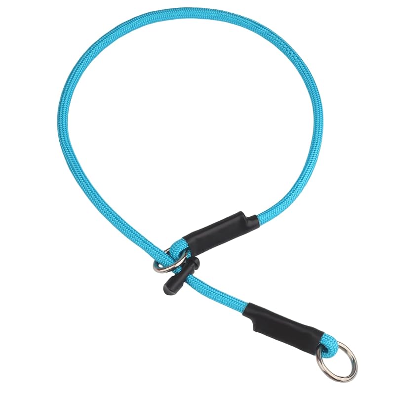 Coleira Martingale para Cães em Corda de Nylon com Stopper Ajustável FURSDOLY Sky Blue, 66,04 cm