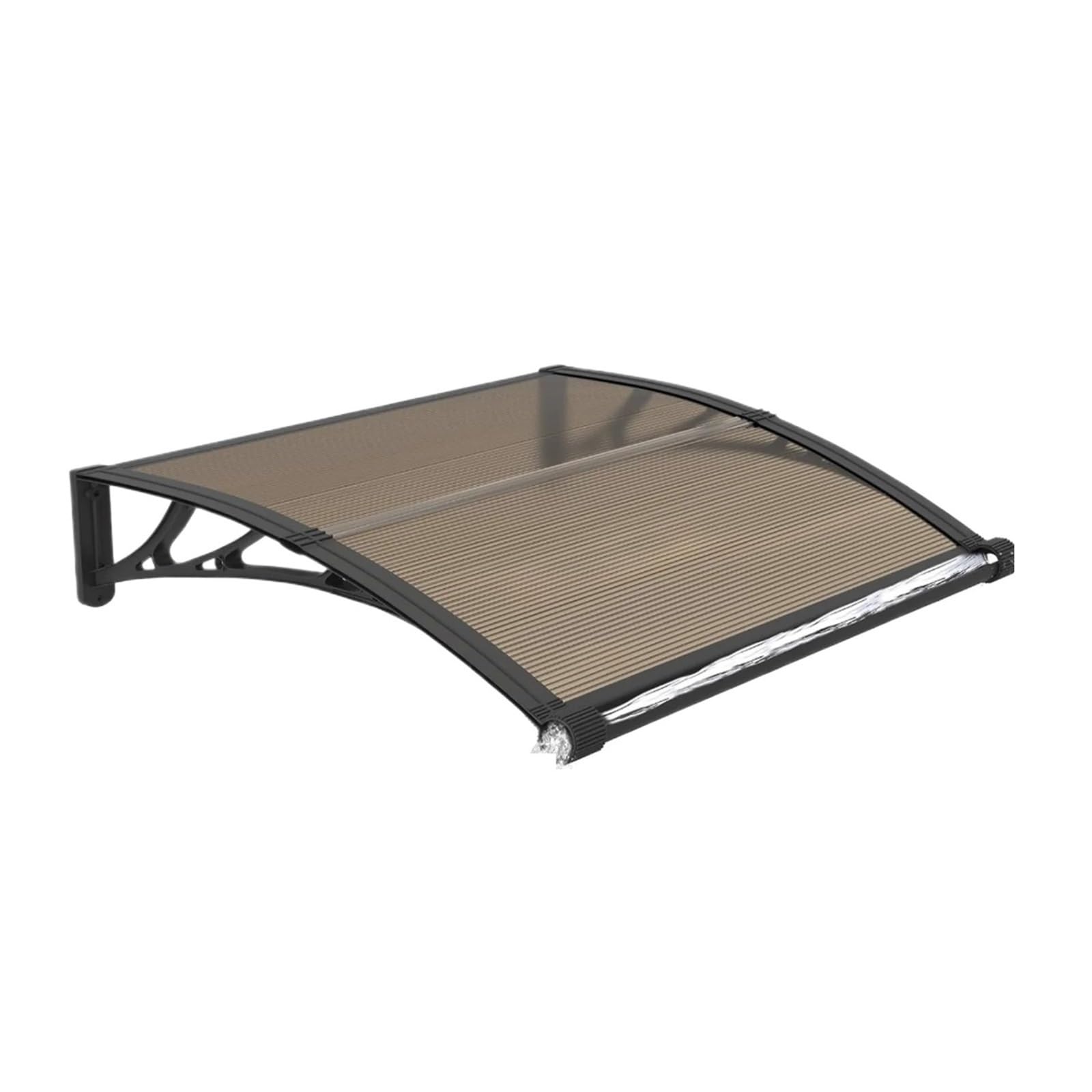 Polycarbonate Gutter Awning For Door Entrance Sun Shade And Rain Snow Protection Canopy For Patios And Yards Waterproof stable(100X120CM)
