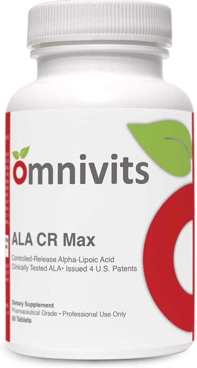 ALA CR Max | Controlled-Release Alpha Lipoic Acid (Thioctic Acid)600mg & Biotin | Fat-Soluble & Water-Soluble Antioxidant Supplement | 60 Tablets