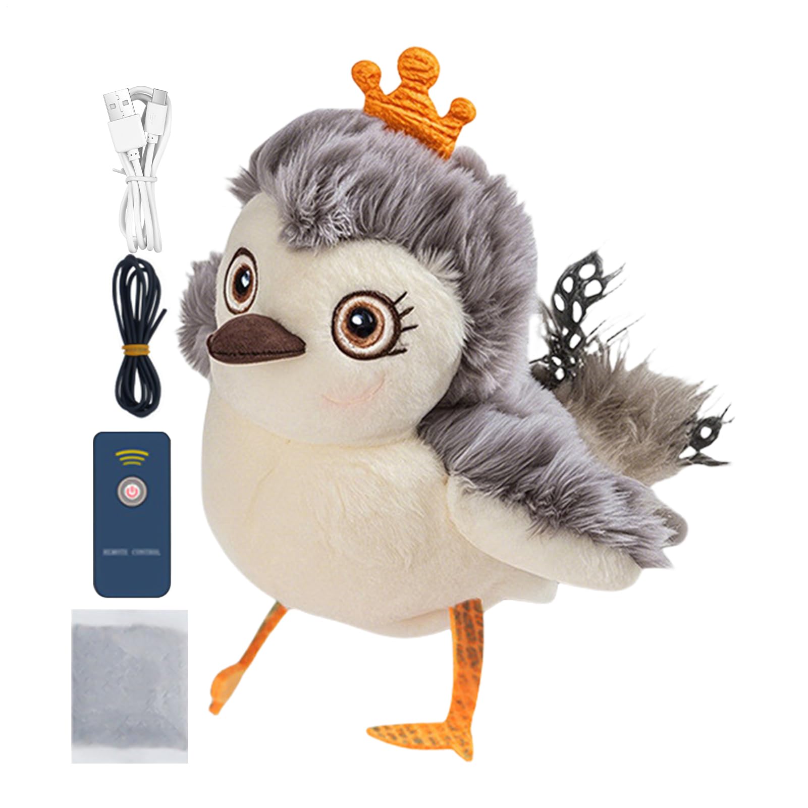 Jouets réalistes pour chat oiseau flottant qui stimule l'activité