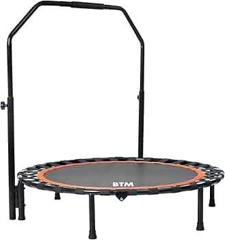 Amazon | BTM トランポリン 手すり付き 折りたたみ 耐荷重80kg ゴム