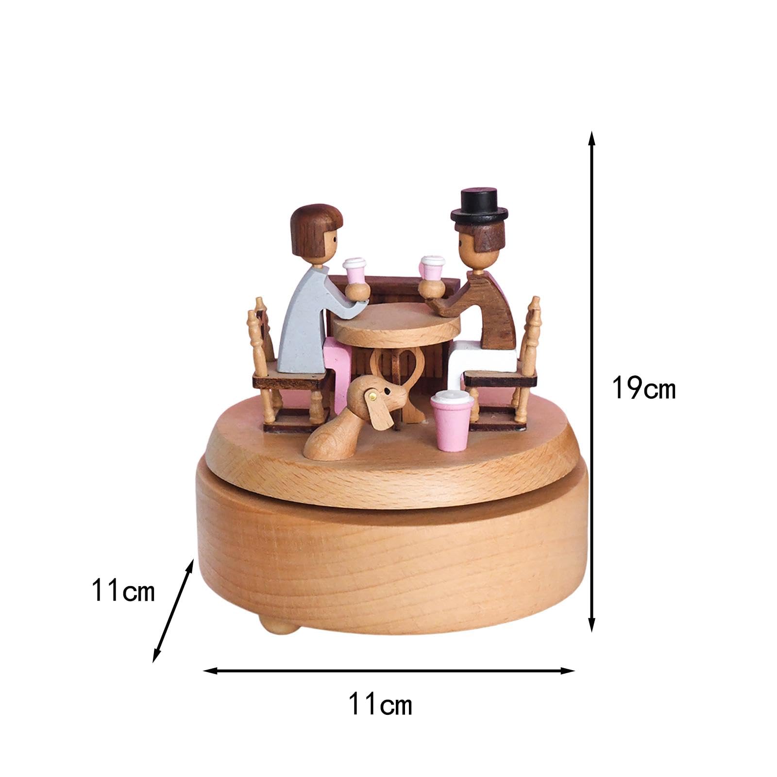 Carillon a Carica Manuale, Carillon Rotante, Classico, Carino, Decorazione per La Casa, Camera Da Letto, Bambini, Donne, Adulti, Regalo di Compleanno, Coppia
