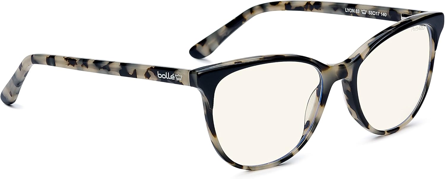 bollé Safety - LYON, Blue Light Blocking Safety Glasses, Acetate, PC lenses Plano