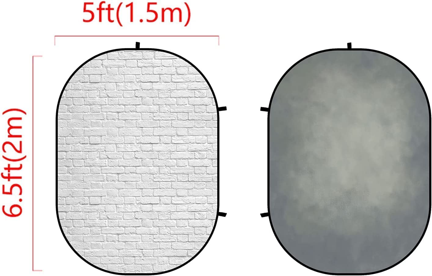 Sfondo Fotografico Pieghevole 1.5x2m - Doppia Faccia Grigio Chiaro/Scuro Per Foto E Video - Foto 8