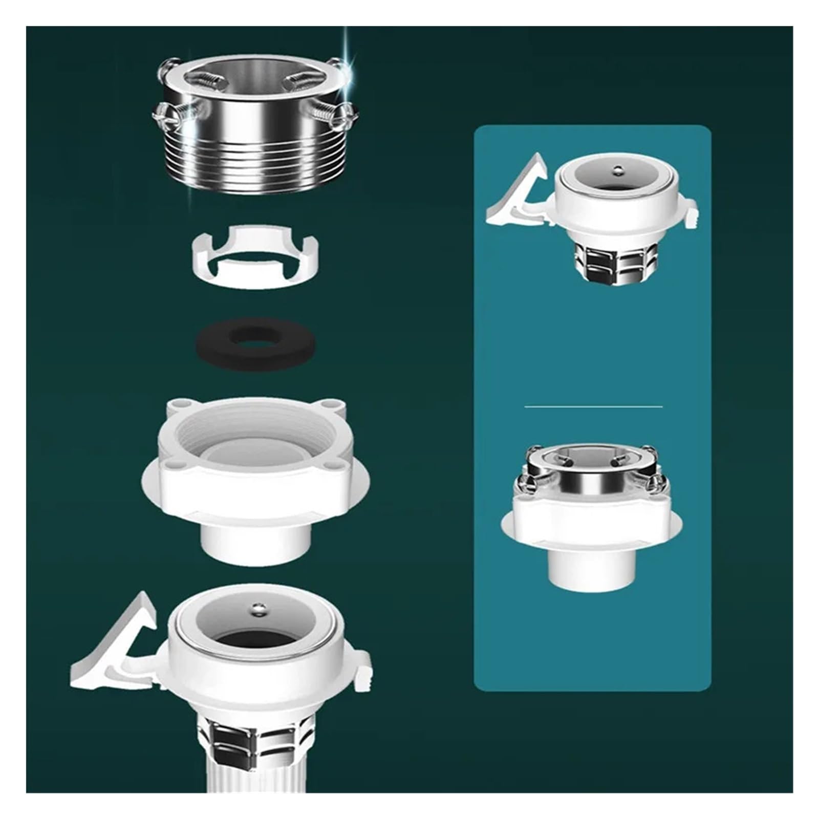1 Tubo di Ingresso for Lavatrice Automatica, Lavabile in lavastoviglie, Tubo di Alimentazione dell'Acqua, Tipo 6 Punti, interfaccia da 25 mm(1.5M)