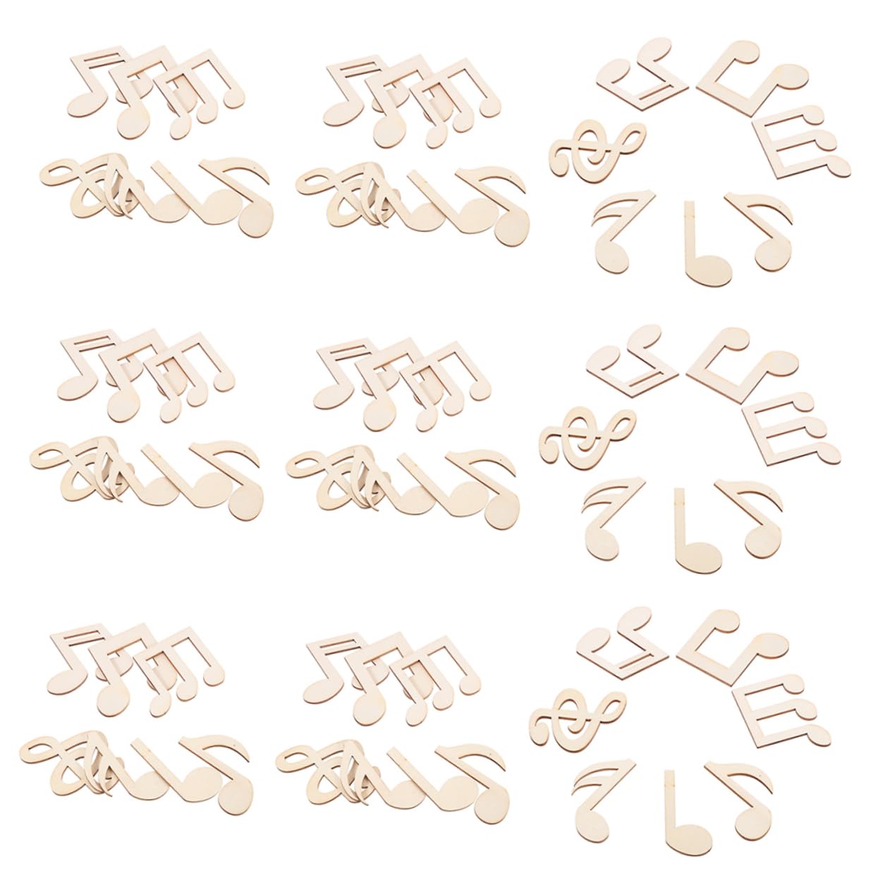 100piezas Notas Musicales De Madera Sin Terminar Manualidades Notas Musicales De Decoración Para Fiestas Diy Recortes De Música Para Manualidades Infantiles