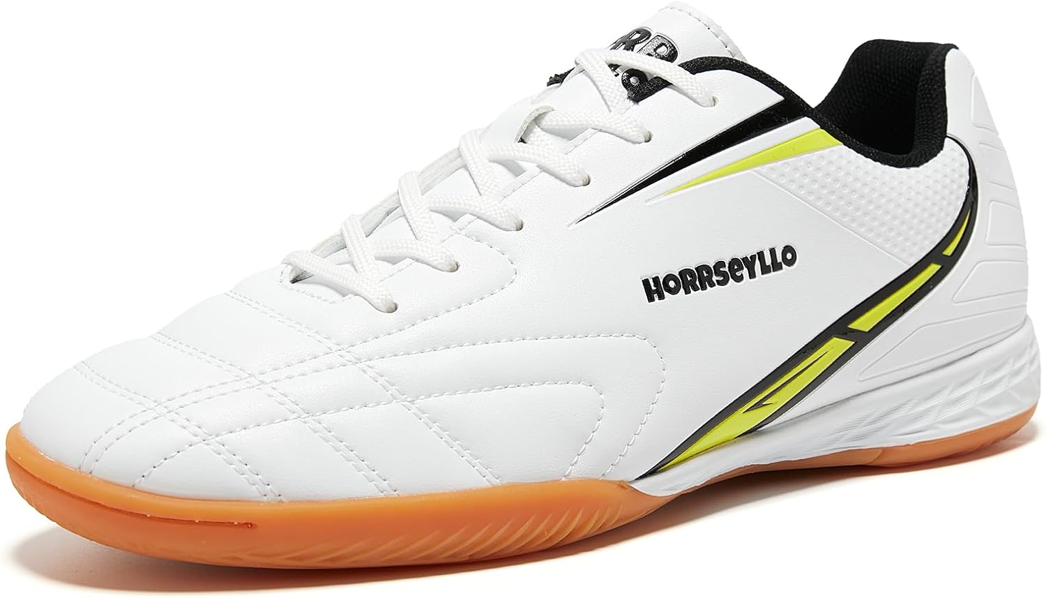 Men’s Indoor Soccer Shoes for Futsal Activities Women’s Flat Outsole Trainer Rubber Shoes Athletic Training Sneaker