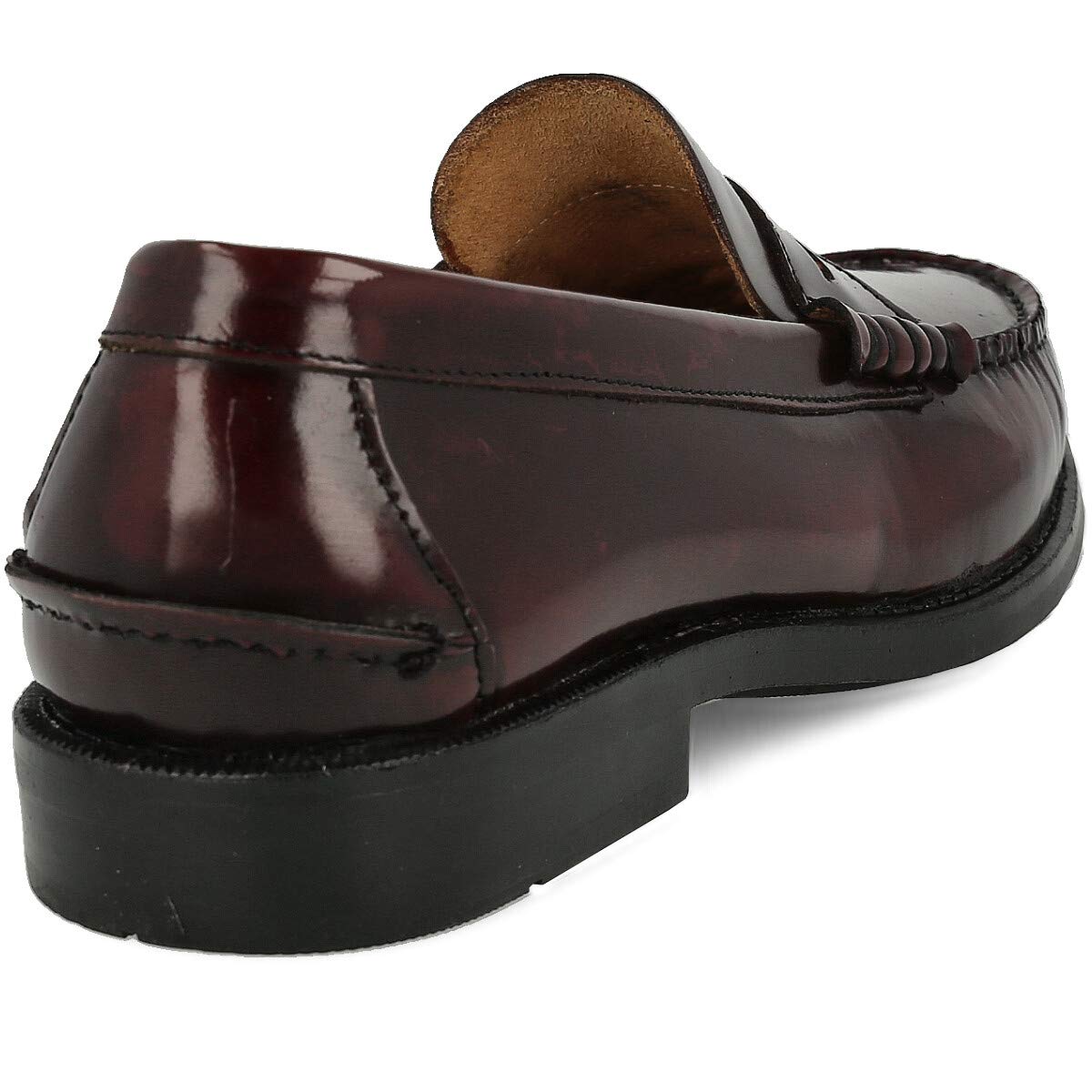 Mocassini Scarpe Loafer in Pelle da Uomo, Prodotto in Spagna. Scarpe Classiche Mascherina e Nappe per Cavaliere, Suola in Gomma Molto Flessibile, Pelle Antirughe