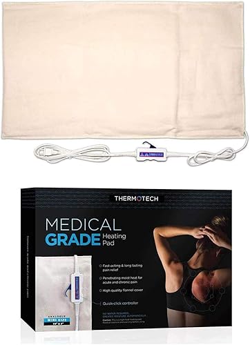 Vista 9 de Thermotech - Almohadilla térmica de grado médico con calor húmedo automático de Thermotech, almohadilla térmica de alto calor para dolor de espalda