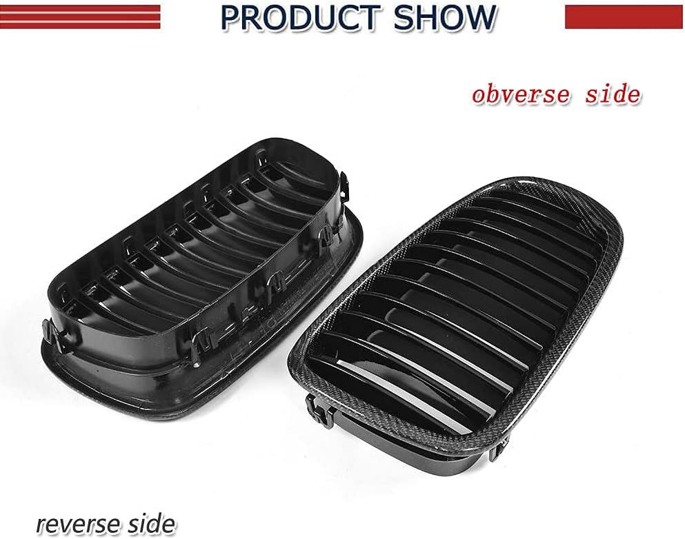 Carbon Fiber Front Grill Fits for BMW M5 520d 523i 530d 530i 540i 535i 528d 2010-2016 Frame Grille Cover Factory Outlet