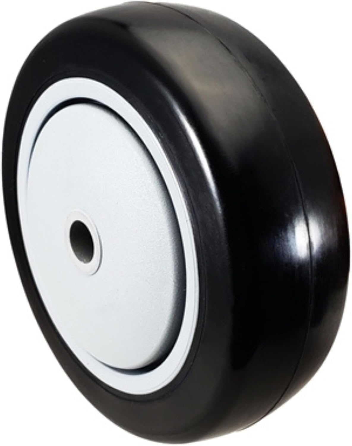 4" x 1-1/4" Black Polyurethane Wheel for Casters or Equipment - 300 lbs Capacity, Fits 3/8" Axels and Shafts