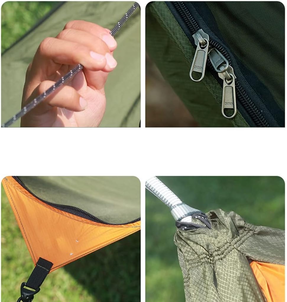 Outdoor Hammock Anti-Rollover Travel Camping Portable Hammock Hanging Chair Outdoor Portable Camping Travel Equipment (Color : Orange, Size : 310 * 140cm)