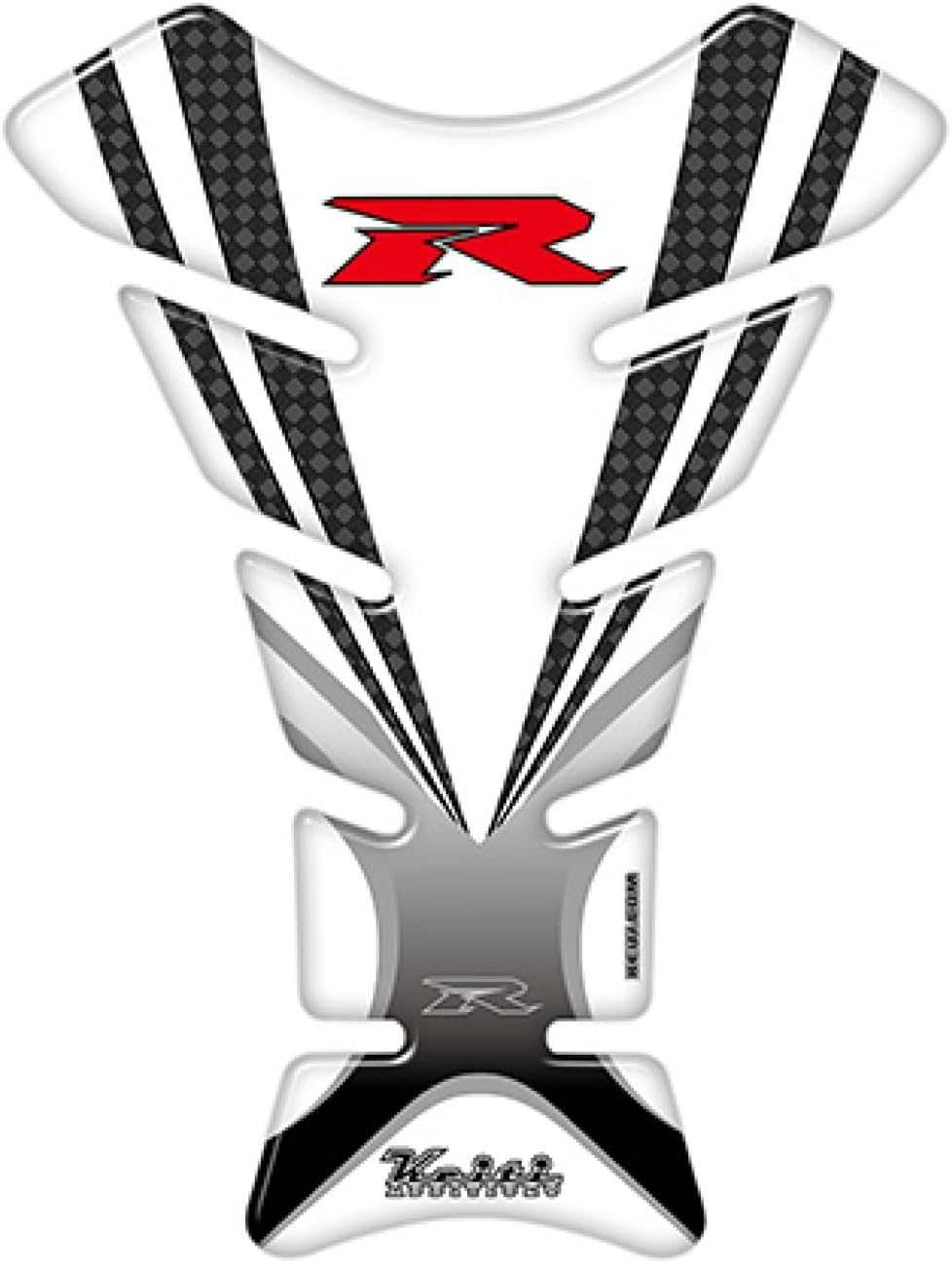 Keiti Motorcycle Tank Pad Clear/Black Suzuki-R TSZ-606C