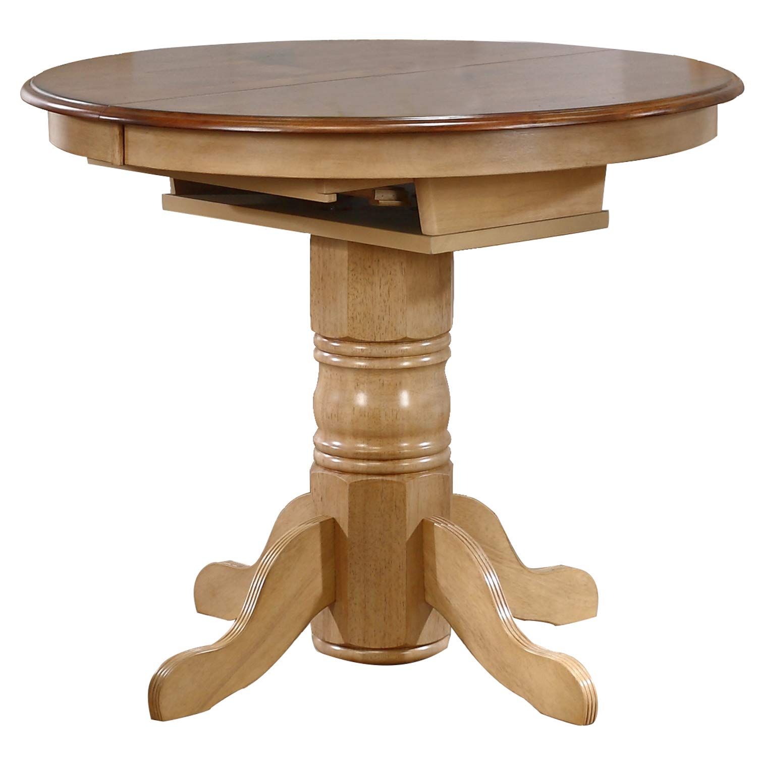Sunset Trading Brook Pub Table Set, Two tone wheat and pecan