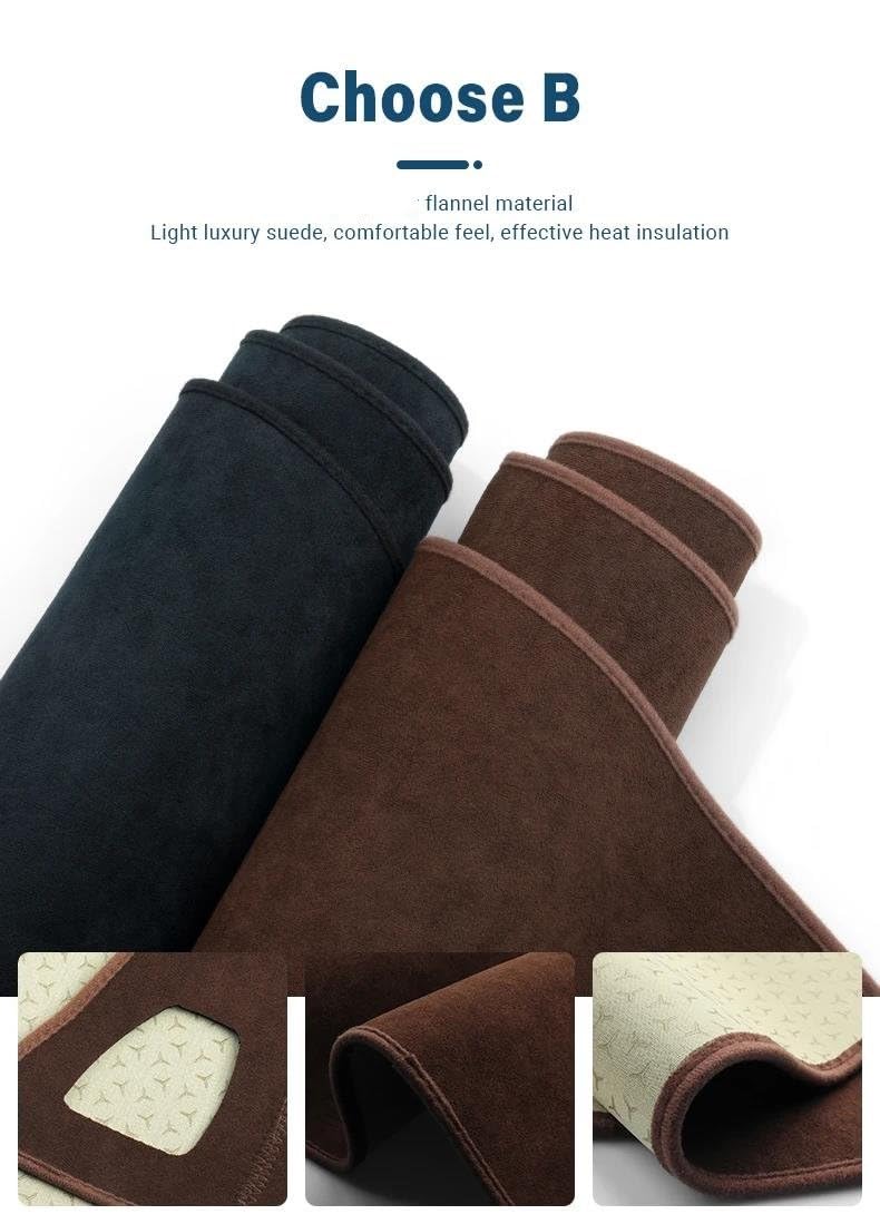 Tapis De Tableau De Bord Noir Anti-reflet - Protection UV, Antidérapant, Découpe Pour Buses D'air