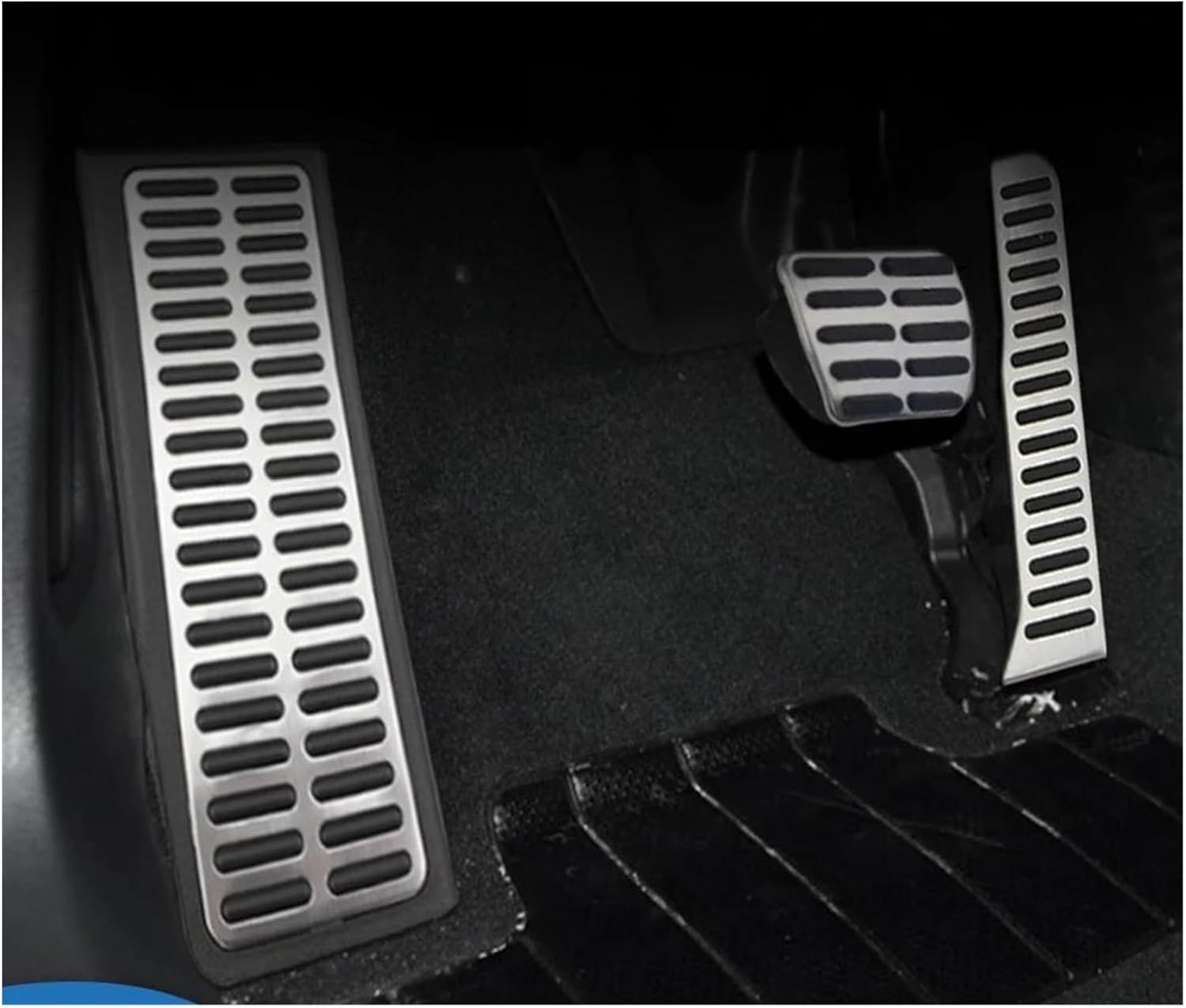 Brake Foot Pedal Pad Car Pedals Cover Pad for V&w for Passat B6 B7 R36 for Line CC for Sko&da for Superb LHD Accelerator Brake Rest Pedal Cover(Color : at with Rest)