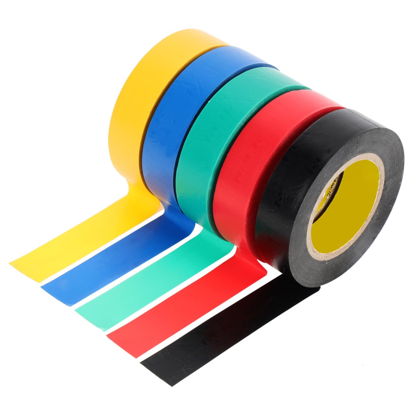 iplusmile Pvc Isolierband Hochtemperaturbeständig für Elektroarbeiten | Mehrfarbiges, für Innenbereich, Schutz von Kondensatoren, 10 Stück Packung