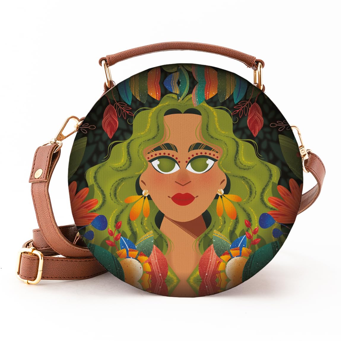 Kalankit Round Sling Bag For Womens Travel Crossbody Bags For Womens Stylish Cross Sling Bags For Womens | Birthday Gift For Girl | Vegan Leather - Multicolor (B0CT46GSSQ) Amazon Price History, Amazon Price Tracker