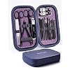 18 Piece Purple Professional Multifunctional Stainless Carbon Steel Nail Clipper Manicure Pedicure Set