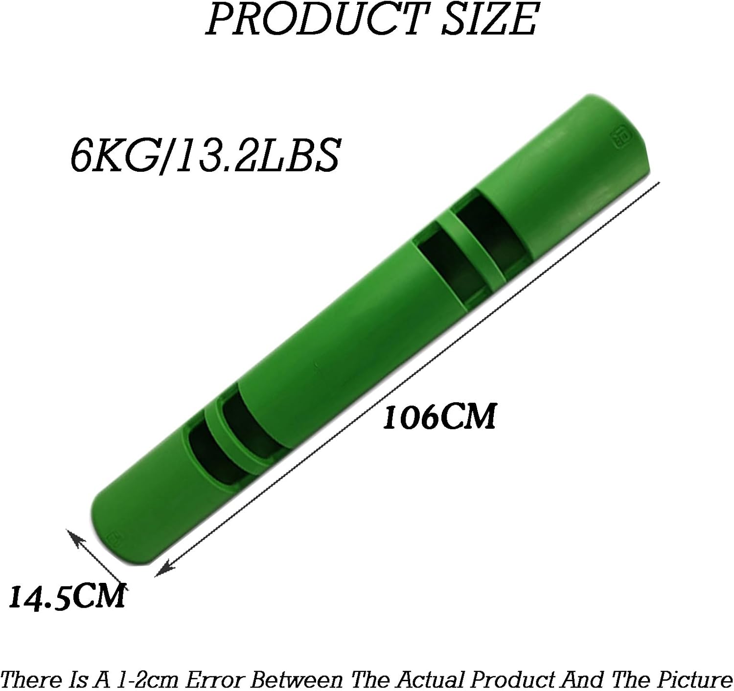 Portable Training Rubber Weight Bar,Weight Bearing Fitness Barrel,Cylinder Yoga Column,for Loaded Movement Training
