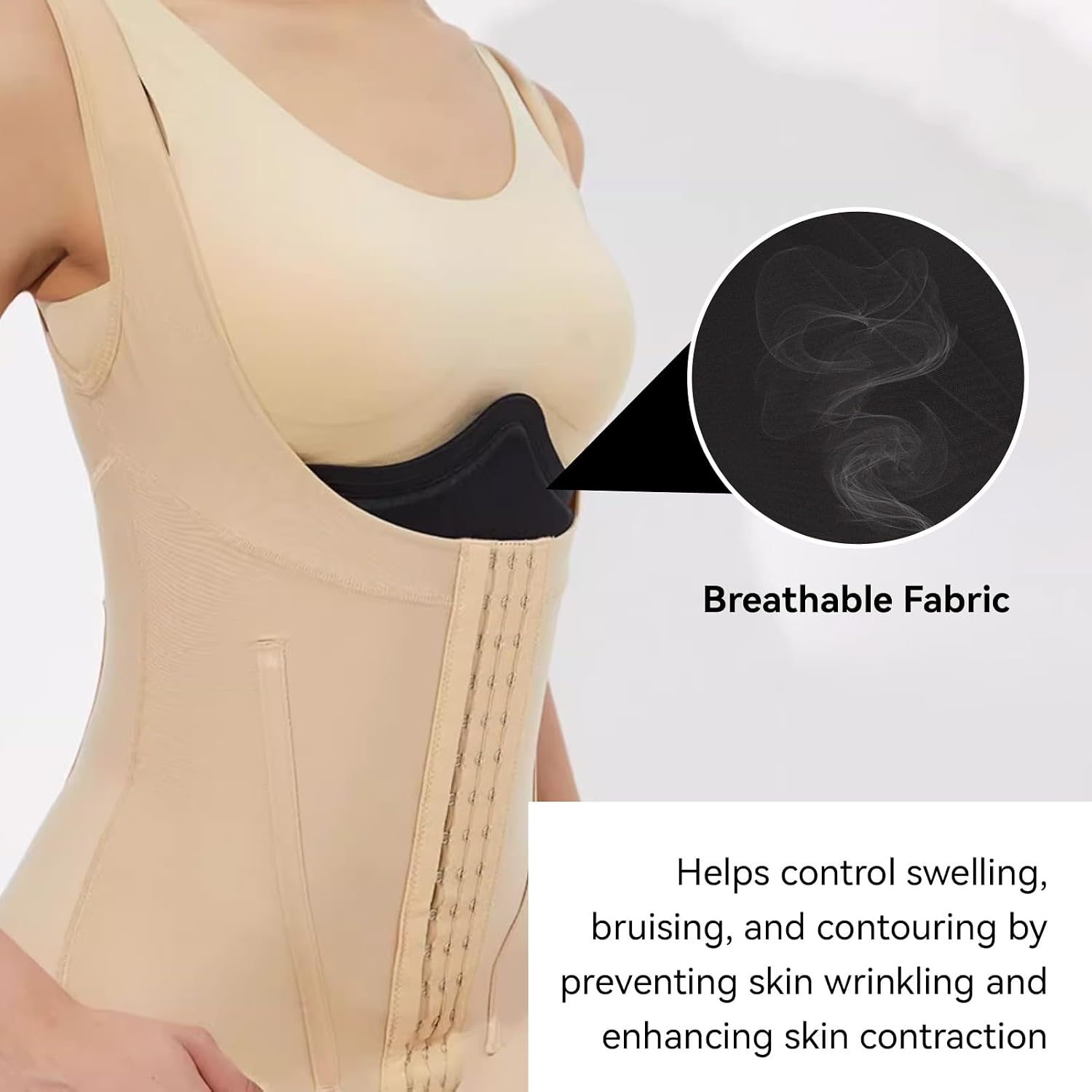 Lumbar Molder Liposuction Back Board, Foam Abdominal Compression Garment Back Lipo Board for Liposuction Recovery and BBI Post Surgery (Black)