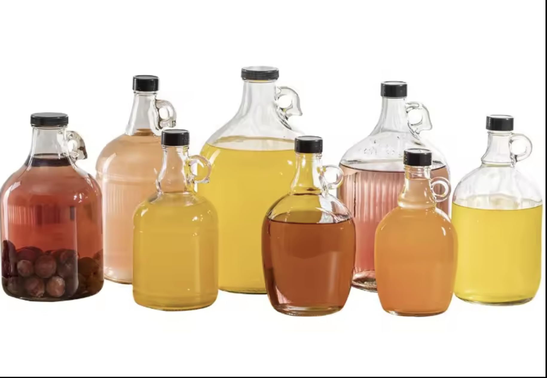 lilawelt24 4x 1,5L Flasche mit Schraubverschlüss Weinballon Glasballon Weinflasche| Likörflasche |Essig-Öl Flaschen | Schnapsflasche |Karaffe | Leere Glasflasche Zum Befüllen| Weinballon
