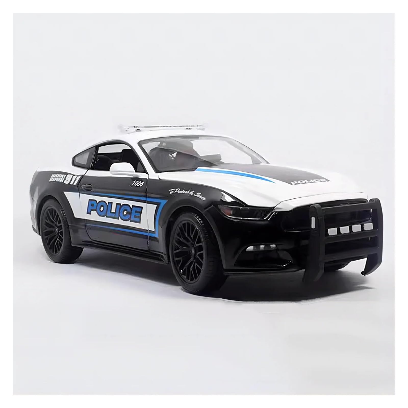 Metallo Scala Replica 1 18 Per Ford Mustang GT Dodge Challenger Polizia 2015 Versione Muscle Diecast Modello Veicolo Giocattolo