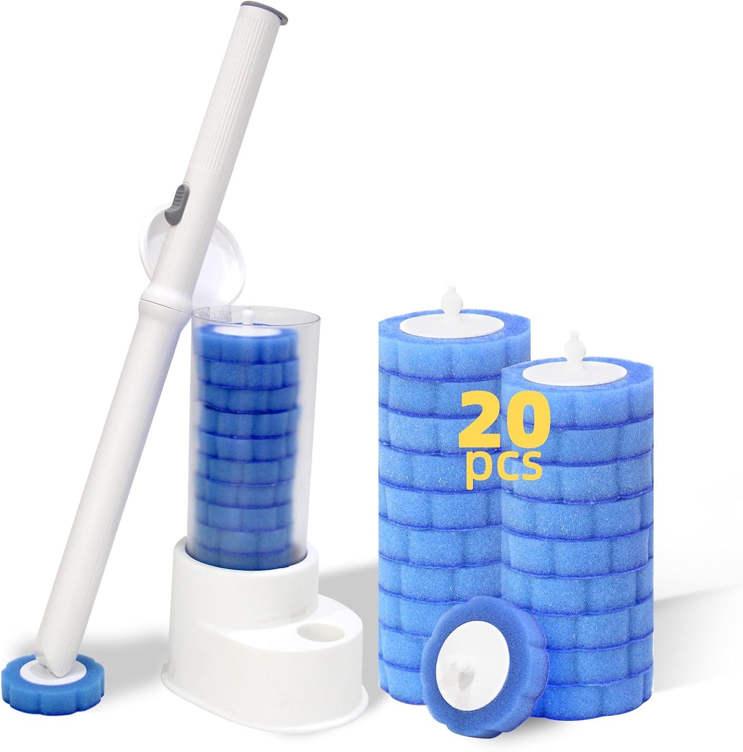 Kit Nettoyage WC Jetable 3 en 1 avec 20 Recharges - Hygiène et Praticité