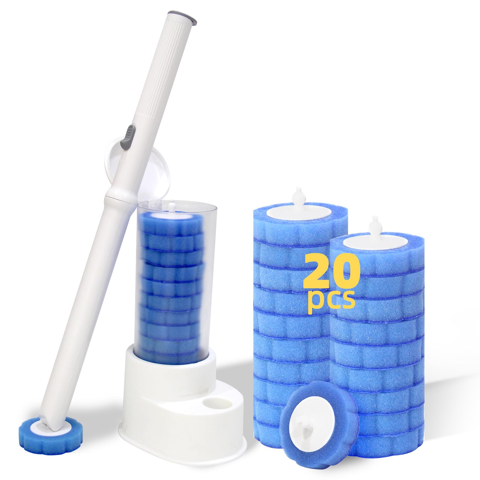 Kit Nettoyage WC Jetable 3 en 1 avec 20 Recharges - Hygiène et Praticité