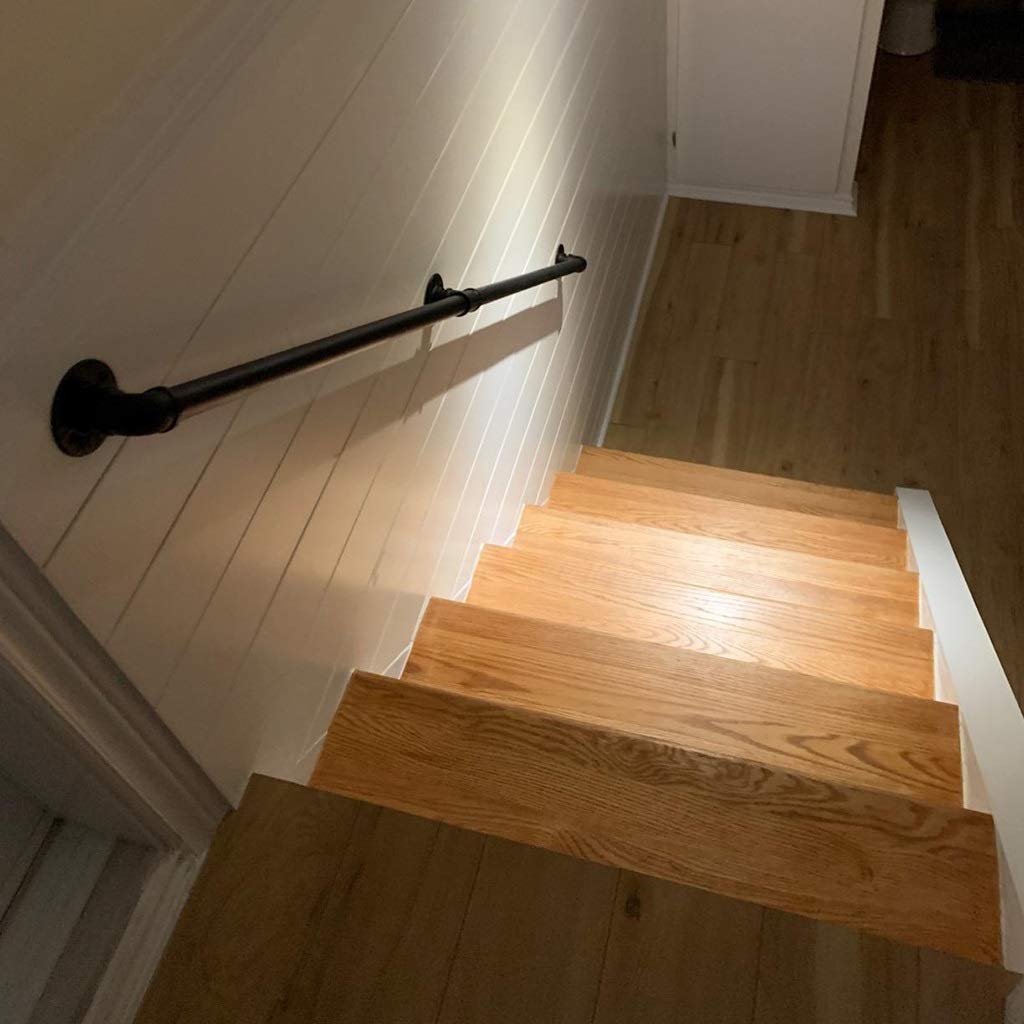Zestaw poręczy przemysłowych z ocynkowanej rury żelaznej, 1 stopa/20 stóp, poręcz schodowa/słupek do użytku na zewnątrz i wewnątrz, wspornik poręczy z uchwytem, długość 6 stóp (dostępne 10 s