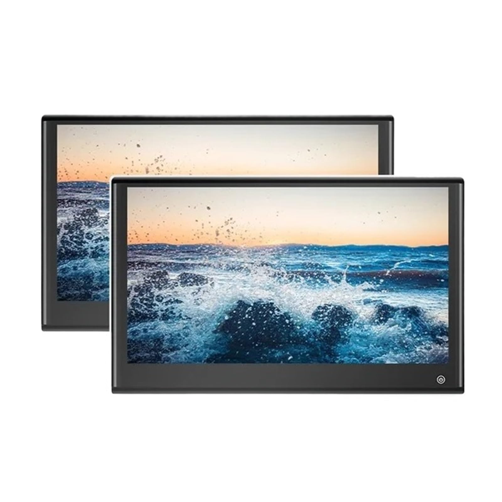 Moniteur D'appuie-tête De Voiture 13,3 Pouces Tablette Tactile 4 + 64 Go Lecteur De Films Multimédia Prise en Charge du Casque/Entrée + Sortie HDMI/Mise en Miroir(464 Black 11 inch 2)