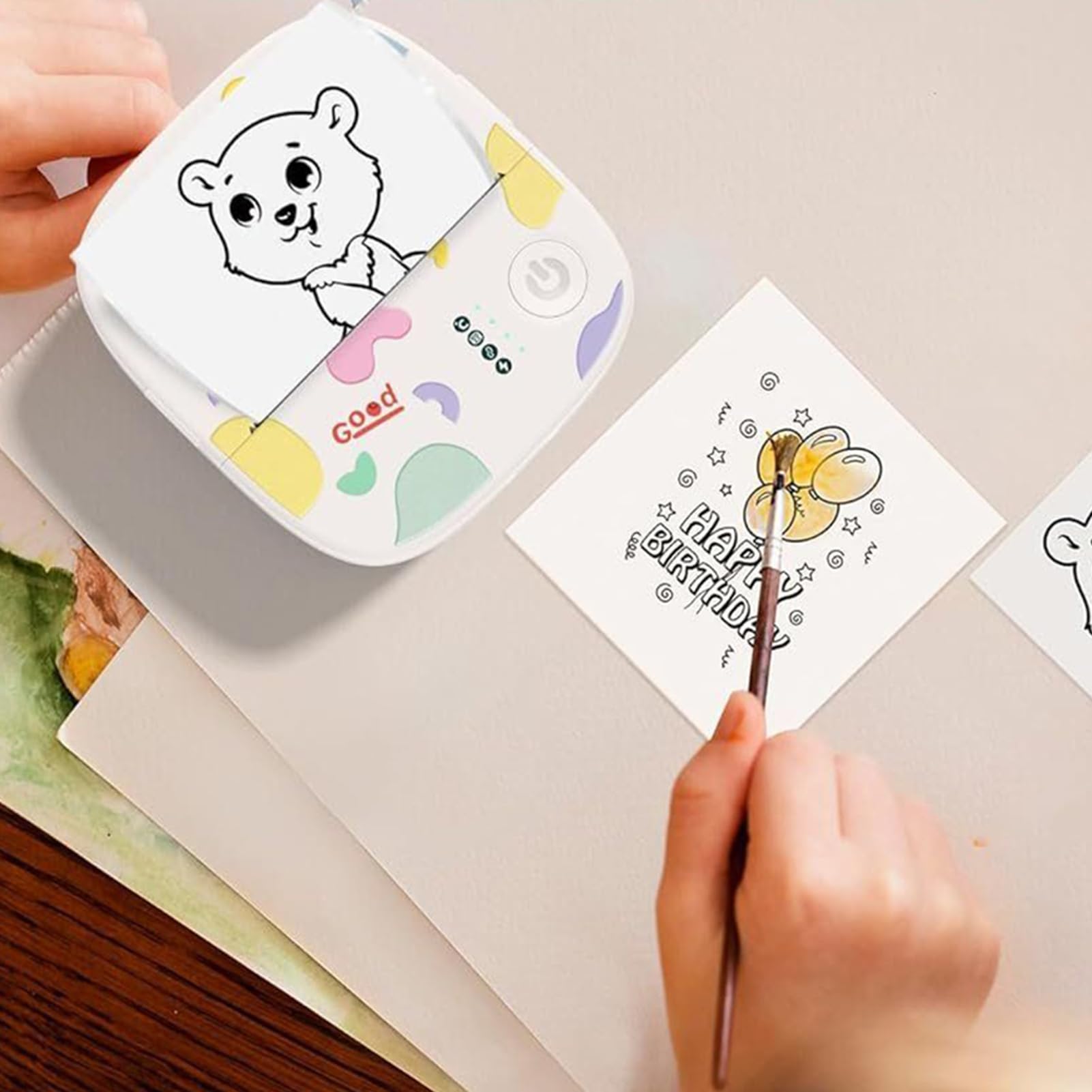 Mini Drukarka Termiczna Mała Aparatura Do Etykiet Bez Tuszu Sterowana