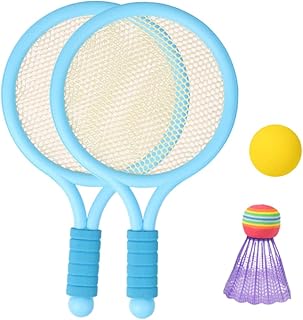 STAHAD Peteca Infantil 1 Conjunto De Raquete Infantil Brinquedos De Praia Raquete De Tênis Infantil Raquete De Badminton Infantil Azul Plástico Infantil Mini Tênis Infantil