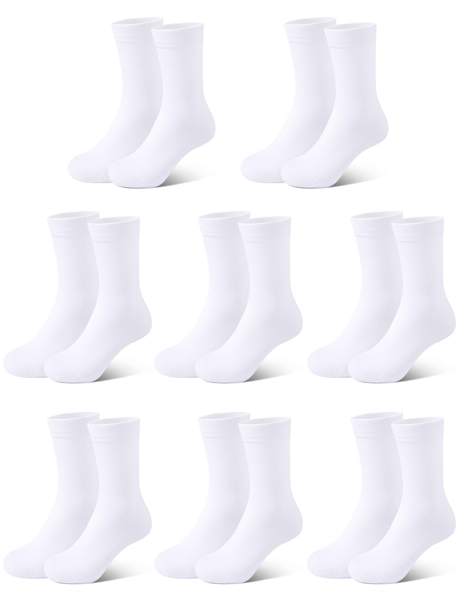 Auranso Socken Jungen 8 Paar Unisex Tennissocken Baumwolle Kindersocken, Atmungsaktiv Sportsocken Mädchen, Nahtlose Kinder socken Schwarz Weiß