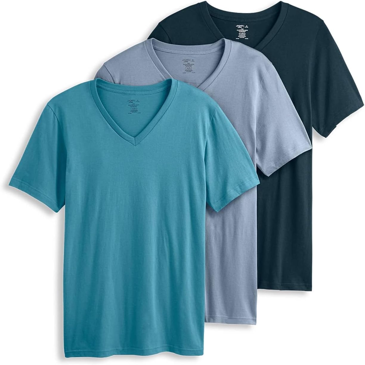 Jockey T-Shirts for Men - V Neck Undershirts, Cotton Men's T-Shirts - 3 Pack