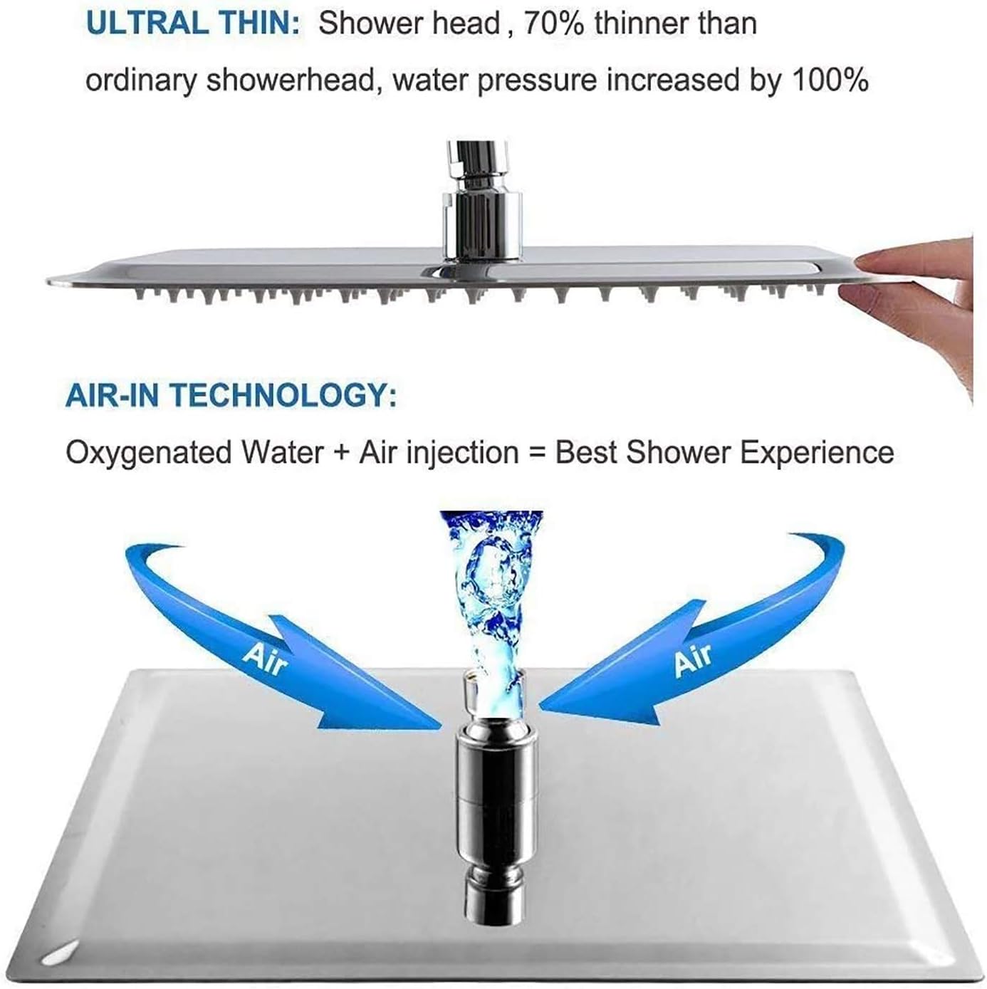 Hot Deals Shower Head with handheld, High Pressure 8 inch Stainless Steel Rain Shower Head with Handheld 5 Models,11 inch Adjustable Shower Arm,70 inch Hose Exclusive Discount 80% Offer Shower Head with handheld, High Pressure 8 inch Stainless Steel Rain Shower Head with Handheld 5 Models,11 inch Adjustable Shower Arm,70 inch Hose