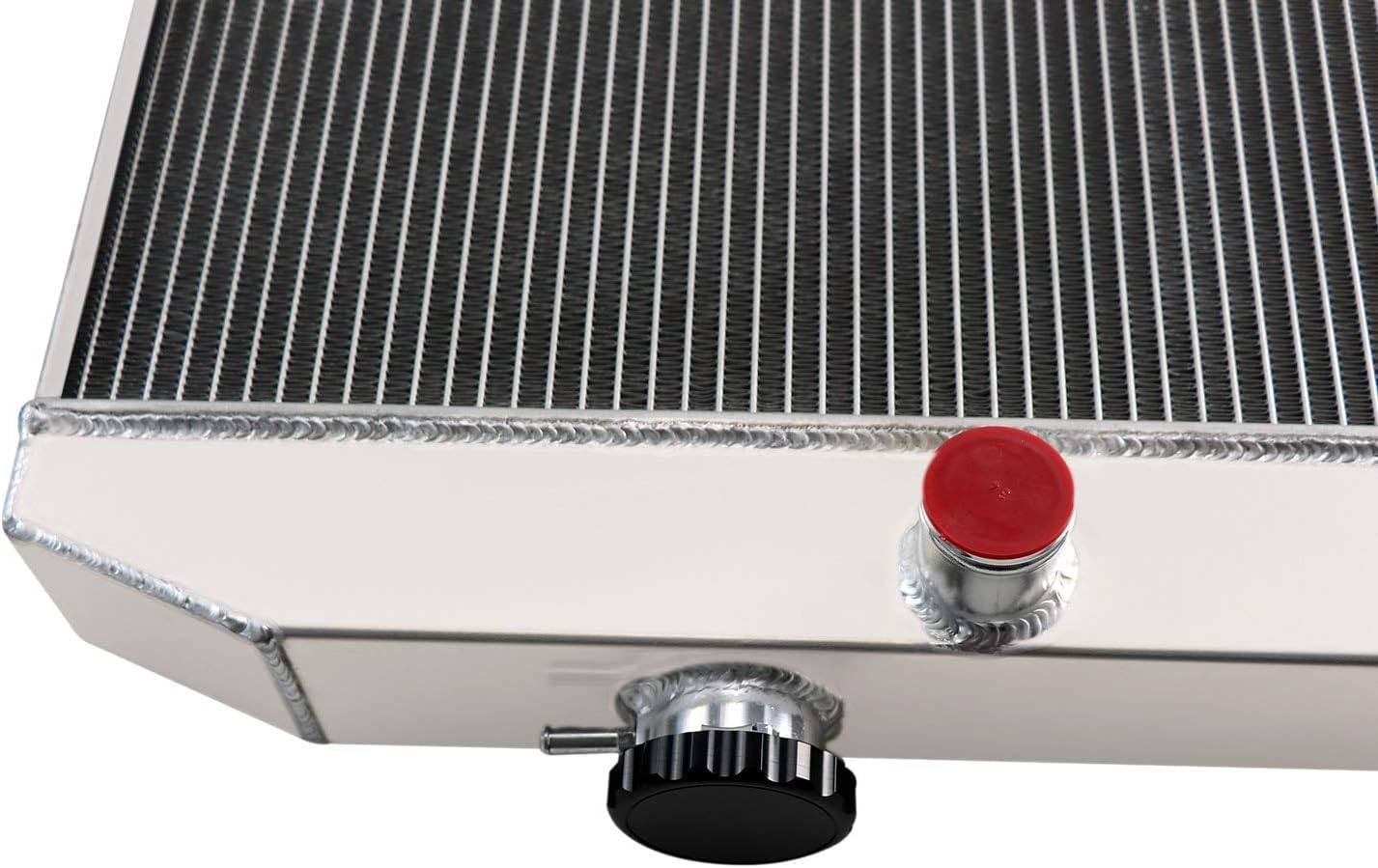 4 Row Core Aluminum Radiator Replacement for 1955 1956 1957 Chevy bel air Nomad V8 Engine One-Fifty 210 4.3L 55 56 57 Chevy Radiators Automotive Replacement Engine Radiator