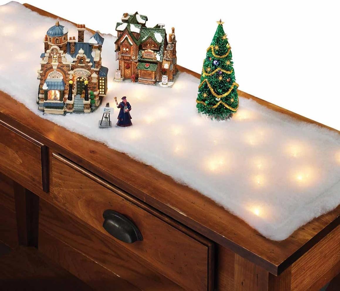 Super Realistic Fluffy Artificial Snow Blanket, Flame-Resistant, 2.6 x 7.8 Feet (20 sq ft) (3)