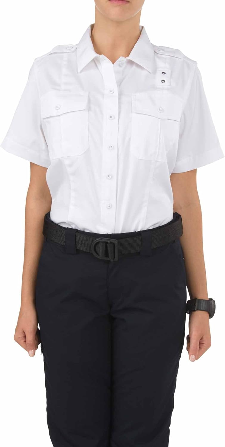 5.11 Tactical Women's Class A Twill PDU Short Sleeve Shirt, Polyester-Cotton Fabric, Style 61158