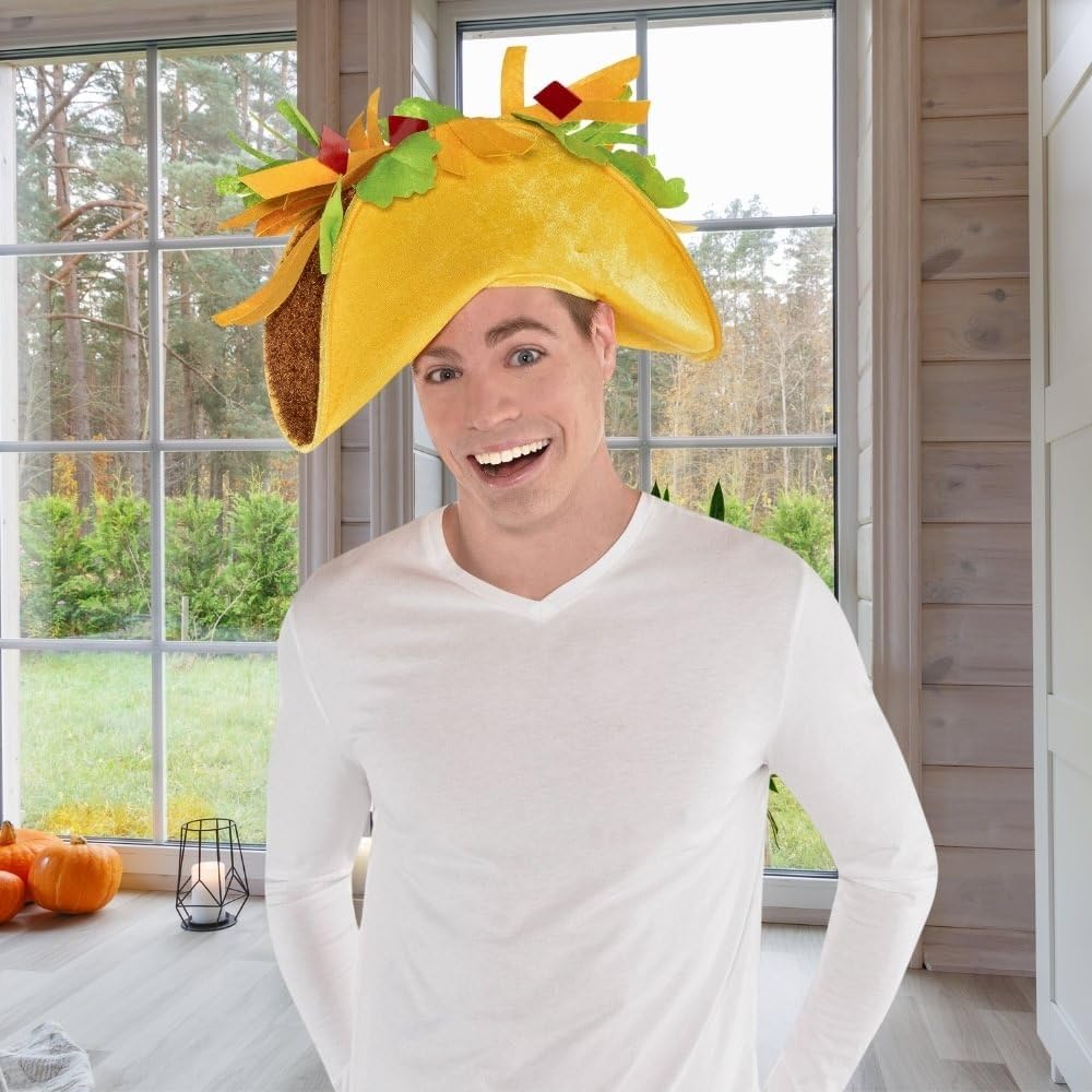Multicolor Taco Fiesta Hat - 8" x 18" (1 Pc), Unique Costume Accessory, Perfect for Halloween, Birthdays & Themed Parties - Image 4