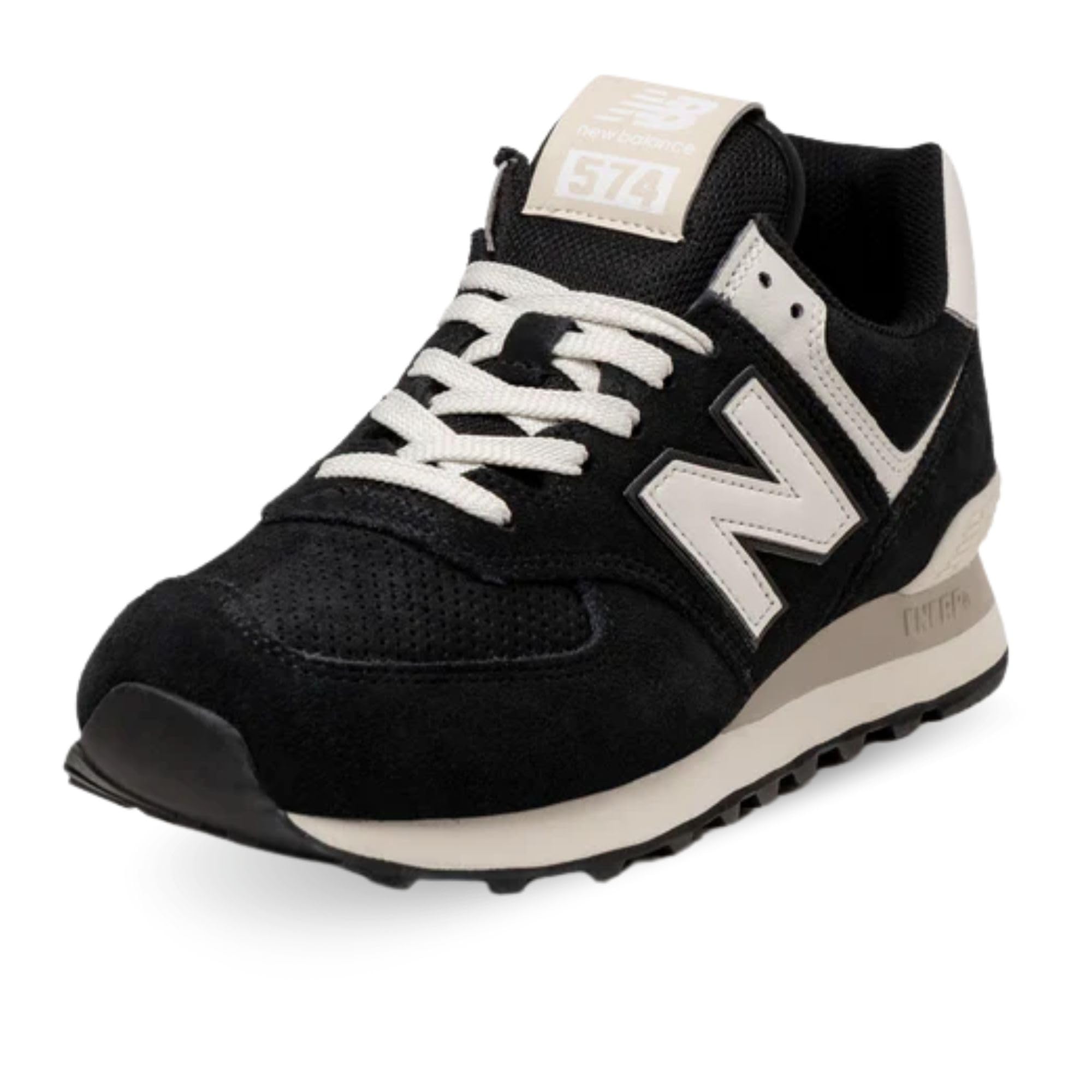 New Balance Men's 574 Sneaker, Black, 6 UK
